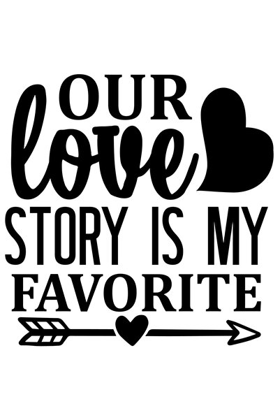 StoryGift Romania Sticker Exterior cu inimioare si textul "Povestea noastra d...