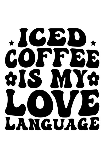 StoryGift Romania Sticker Exterior cu floricele si textul "Cafeaua cu gheata ...