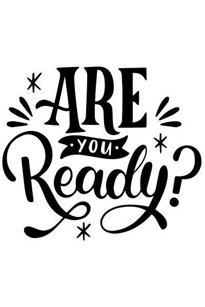 StoryGift Romania Sticker Eticheta 40CM Exterior cu mesajul in engleza "Are you ready?" - esti gata pentru ce ur