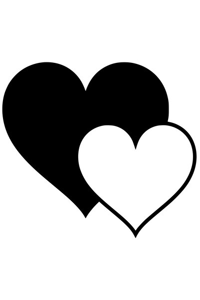 StoryGift Romania Sticker Exterior cu 2 inimioare - pentru persoanele indrago...