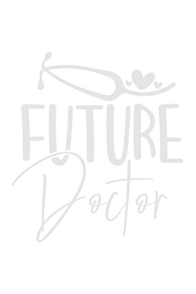 StoryGift Romania Sticker Exterior cu inimioare pentru viitorii doctori , Vinyl Alb, 40 cm