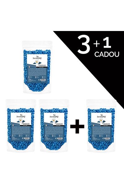 SensoPRO Milano Set 3 1 Free Elastic Hair Removal Wax Granules Azulene, 100g