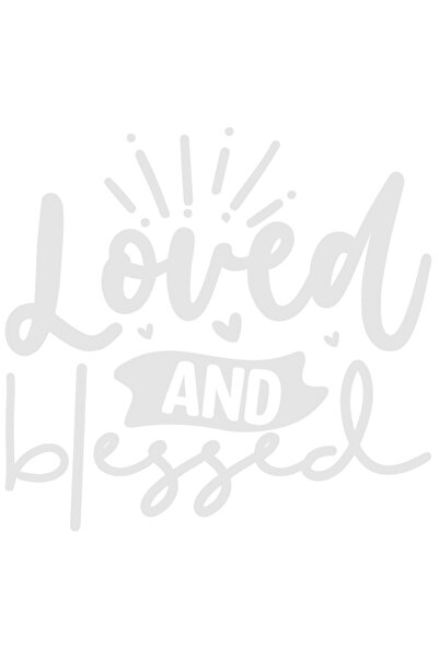 StoryGift Romania Sticker Autocolant 70CM Exterior cu textul "Loved and bless...
