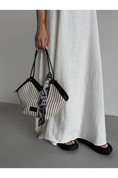 ALTUDA Women's Straw Fabric Shoulder Bag Node