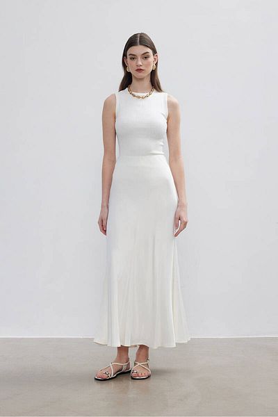 BE BLUE PEARL OF PEARL SATIN SKIRT