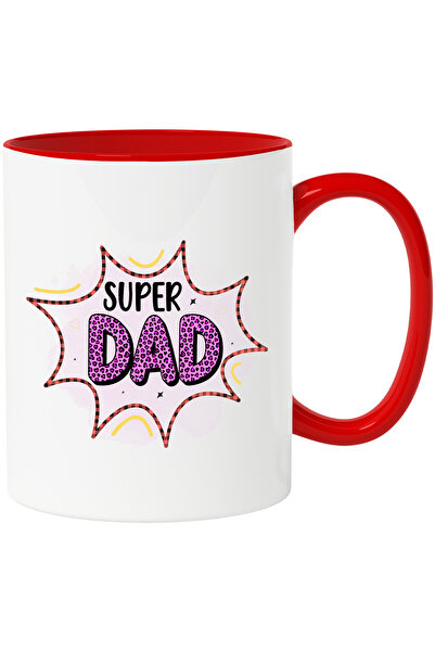 StoryGift Romania Cana cu mesajul "Super dad", tata, ilustratie, tatic, funda...