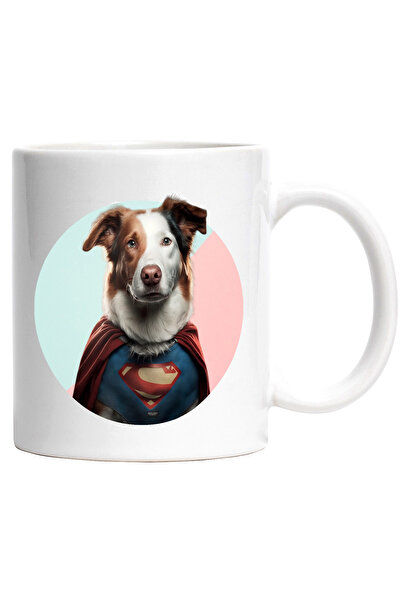 StoryGift Romania Cana cu Portret Caine Supererou, Caine in Custom de Superma...