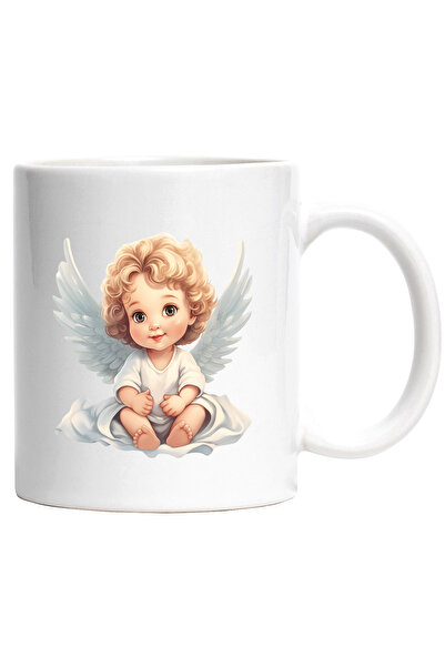 StoryGift Romania Cana cu un copilas vesel cu aripi de ingeras | ilustratie |...
