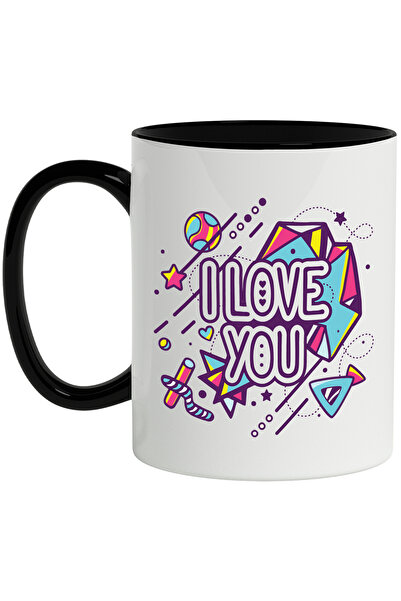 StoryGift Romania Cana Cu Mesaj In Engleza I Love You, Te Iubesc, Abstract, M...