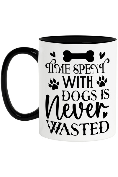 StoryGift Romania Cana cu mesajul "Time spent with dogs is never wasted" - ti...