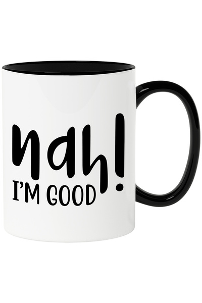 StoryGift Romania Cana cu textul "Nah! I'm good" - nu, sunt bine cu Maner Neg...