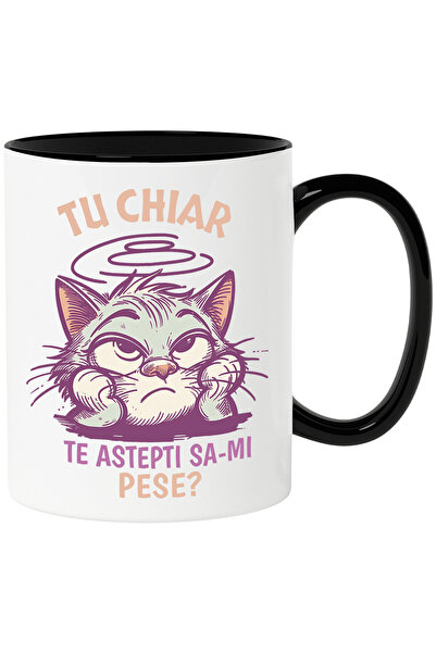 StoryGift Romania Cana cu Pisica Plictisita si Mofturoasa Text Haios Tu Chiar...
