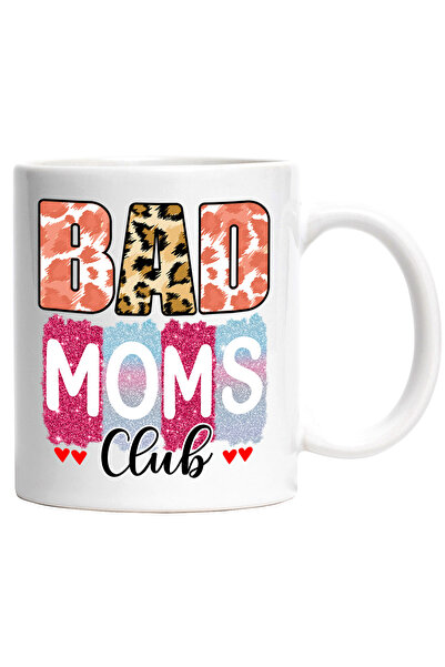 StoryGift Romania Cana cu mesajul "Bad Moms Club", ilustratie, mama, rele, or...