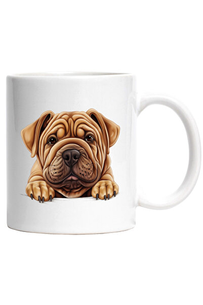 StoryGift Romania Cana cu un caine Shar Pei | ilustratie | gheare | labute | ...