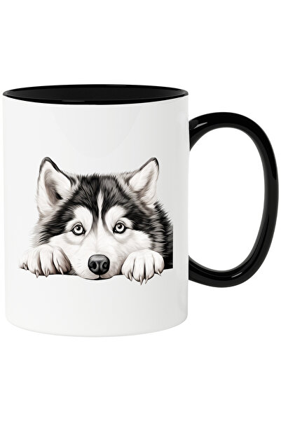 StoryGift Romania Cana cu un caine Husky putin speriat | ilustratie | animal ...
