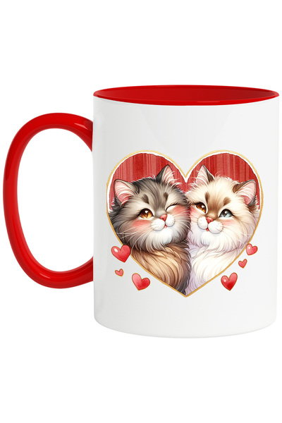 StoryGift Romania Cana cu 2 pisici blanoase | ilustratie | alba | neagra | in...