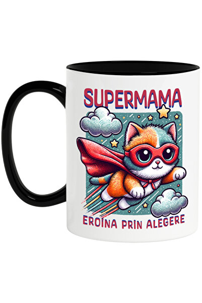 StoryGift Romania Cana Super Mama, SuperErou, Eroina Prin Alegere, 330ml, Cer...