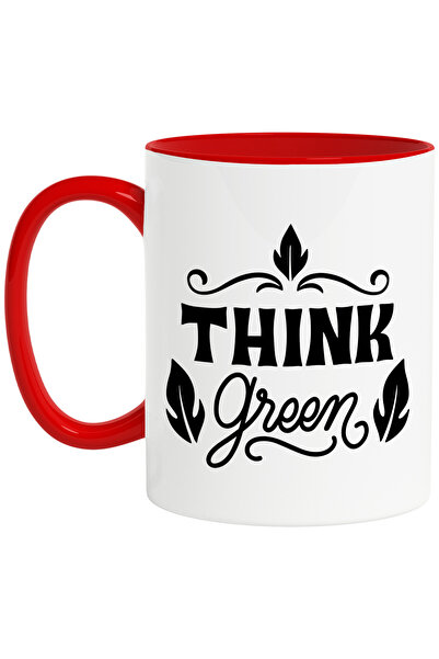 StoryGift Romania Cana cu frunze si mesajul "Think green" - gandeste verde cu...