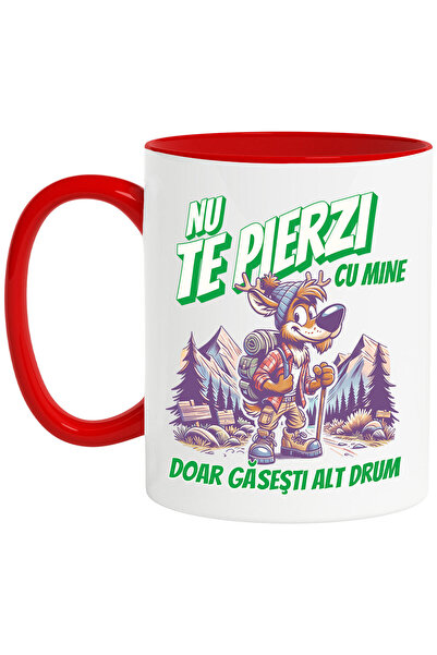 StoryGift Romania Cana cu Ren Calator Printre Munti Cu Rucsac Text Nu Te Pier...