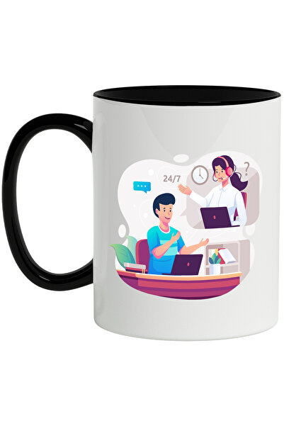 StoryGift Romania Cana Cu Suport Tehnic, Call Center, Laptop, Casti, Multicol...