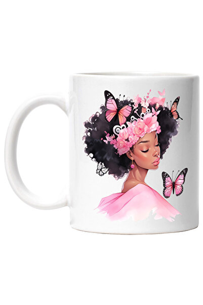 StoryGift Romania Cana cu o fata de culoare, draguta, ilustratie, abstract, r...