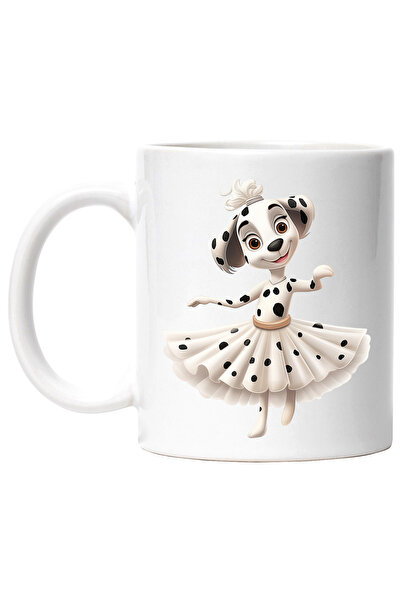 StoryGift Romania Cana cu o catelusa Dalmatiana | ilustratie | fusta alba cu ...