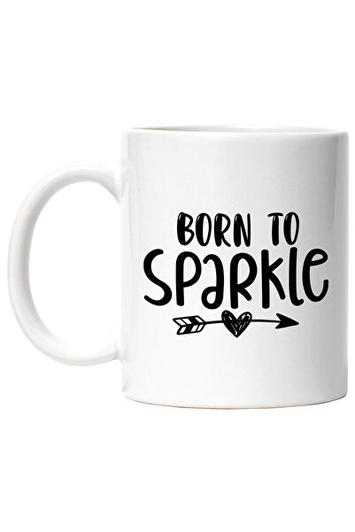 StoryGift Romania Cana cu text in engleza "Born to sparkle" - nascut pentru a...