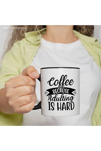 StoryGift Romania Mug for those who need coffee to face adult life with Man, Cu, STG