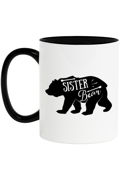 StoryGift Romania Cana cu o figura de ursoaica si sageti cu mesajul "Sister b...