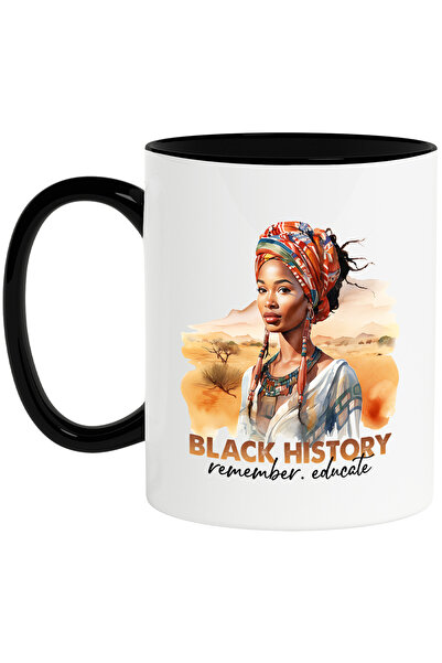 StoryGift Romania Cana cu o femeie neagra din Africa cu mesajul "Black histor...