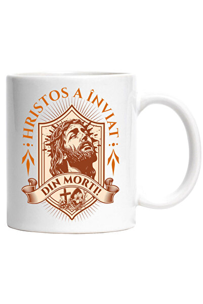 StoryGift Romania Cana cu Chip Iisus Hristos Cu Barba Si Par Lung Text Hristo...