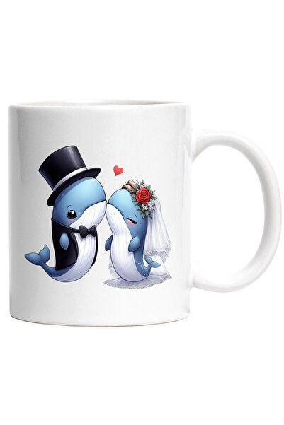 StoryGift Romania Cana cu 2 balene la nunta | ilustratie | casatorie | mireas...