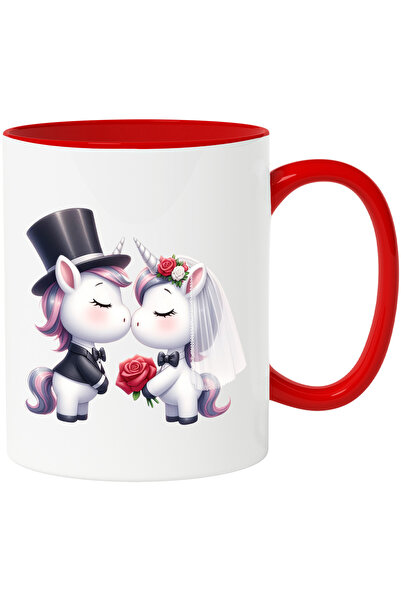 StoryGift Romania Cana cu 2 unicorni la nunta | flori | fericire | trandafiri...