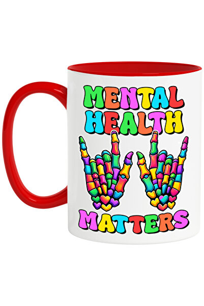 StoryGift Romania Cana cu mesajul "Mental health matters", ilustratie, motiva...