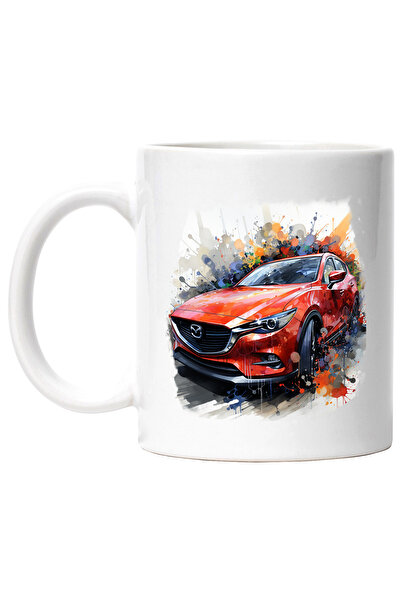 StoryGift Romania Cana Cu Masina, Brand, Mazda, Roti, Stropi De Vopsea, Multi...