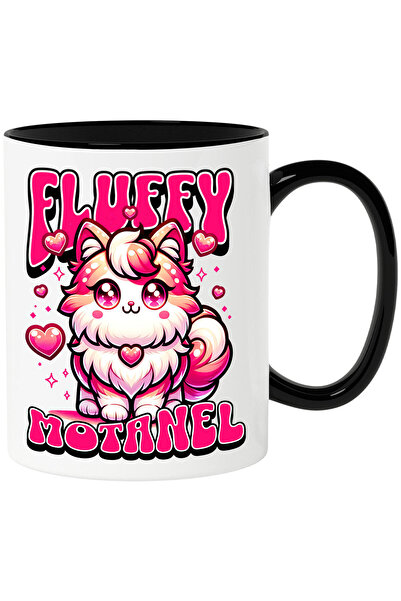 StoryGift Romania Cana cu Pisica Pufoasa portocalie Indragostita Text Fluiffy...