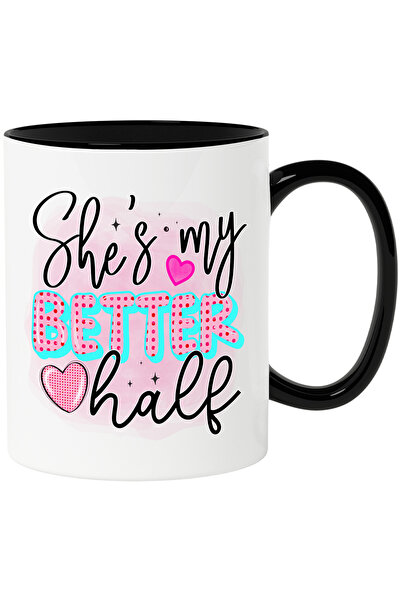 StoryGift Romania Cana cu mesajul "She's my better half", ea e jumatatea mea ...