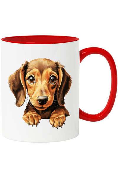 StoryGift Romania Cana cu un catel surprins | ilustratie | maro deschis | pri...