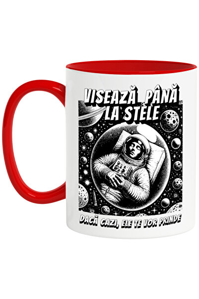 StoryGift Romania Cana Astronaut vis. VISEAZA PANA LA STELE, 330ml, Ceramic c...