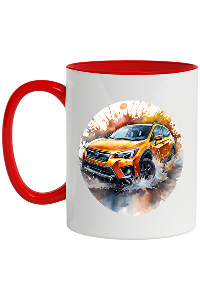 StoryGift Romania Cana Cu Masina, Subaru, Cerc, Apa, Vopsea, Watercolor, Mult...