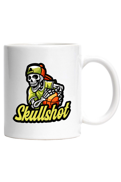 StoryGift Romania Cana Cu Skullshot, Basketball, Minge, Schelet, Sapca, Sport, Multicolor 330 ml, , Cu Maner Alb