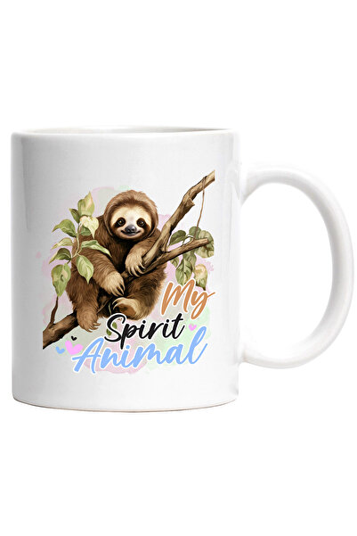 StoryGift Romania Cana cu animalul sloth/lenes cu mesajul "My spirit animal",...