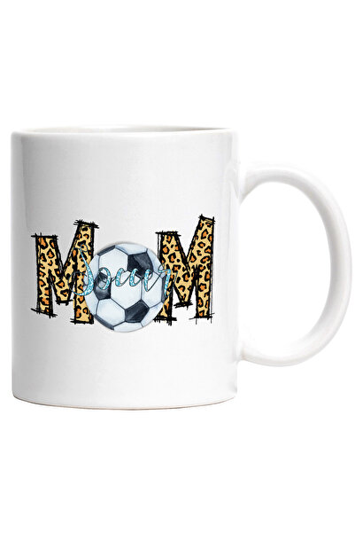 StoryGift Romania Cana cu o minge de fotbal cu mesajul "Soccer Mom", ilustrat...