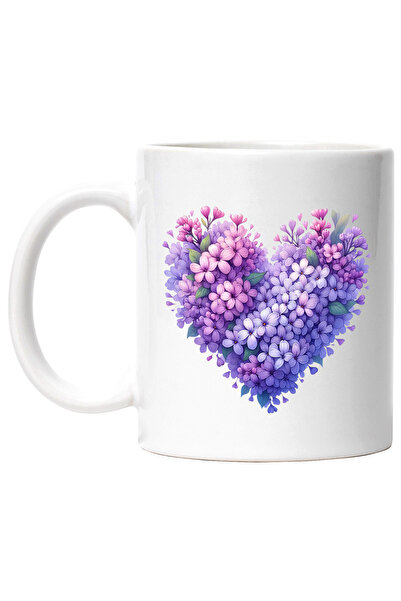 StoryGift Romania Cana cu o inima facuta din floricele de liliac, ilustratie,...