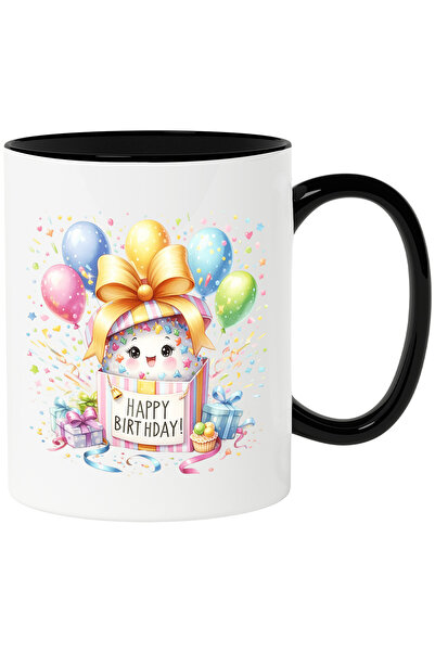 StoryGift Romania Cana cu un cocolos alb care iese dintr-un cadou | ilustrati...