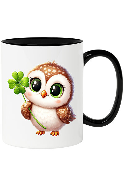 StoryGift Romania Mug with a baby owl | illustration | tableware | blush | fo...
