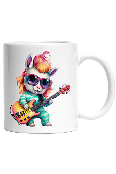 StoryGift Romania Cana cu un iepure rocker care canta la chitara | ilustratie...