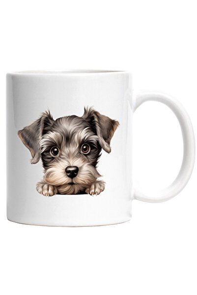 StoryGift Romania Cana cu un catel surprins | ilustratie | blanos | cenusiu |...