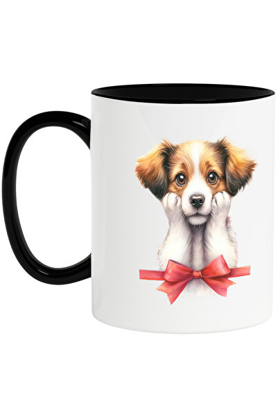 StoryGift Romania Cana cu un catel socat, ilustratie, funda, uimit, mirat, pu...