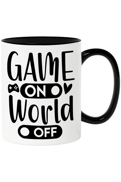 StoryGift Romania Cana cu inimioara si controller pentru jucatorii pasionati care renunta la lumea, Cu Maner Negru